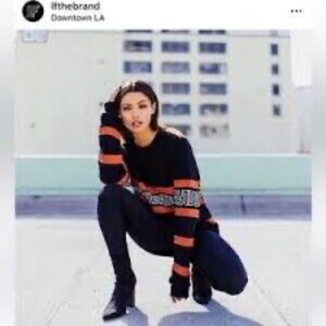 LF The Brand Logo Sweater • XS • Black & Orange